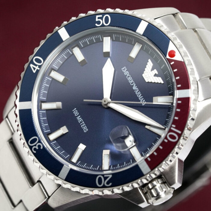 Emporio Armani Men's Diver Steel Blue Watch - AR11339 - Image 2